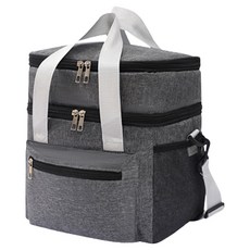 Howsroom 雙層保溫保冷露營軟式保冷袋, 灰色, 1個