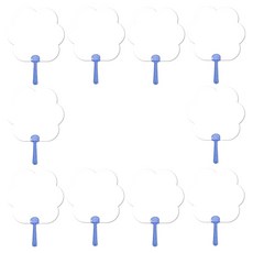 문구담 여름 투명 부채 만들기 재료 세트 일반형, 화이트, 10세트