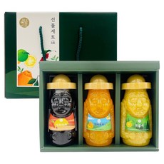 JejuNFarm 茶葉禮盒3號組, 1套, 五味子茶 600g + 漢拏峰茶 570g + 青橘茶 570g