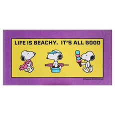 송월타월 스누피 올굿50 비치 타월 50 x 100 cm, 퍼플, 1개