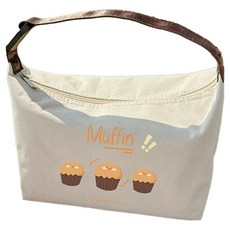 How's Room 野餐瑪芬便當保溫保冷袋, 白色