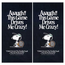 송월타월 스누피 게임76 대형 비치 타월 76 x 152 cm, 2개, 네이비