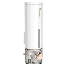 葉子小舖 壁貼式按壓洗手沐浴乳瓶 免打孔設計 浴室收納好幫手, 1個, 白色