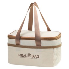 하우즈룸 보온 보냉 도시락 가방, 베이지, 1개