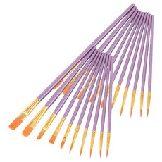 Keublangce 現代水彩壓克力畫筆套組 珍珠紫, 10種, 2套