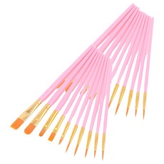 克布朗斯 現代水彩壓克力畫筆10件組 粉紅色, 2套, 10種