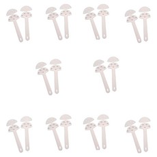 문구담 여름 부채 손잡이 만들기 재료 5홀 대형 손잡이, 투명, 20개