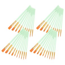 克布蘭斯 現代水彩壓克力畫筆 10件組 薄荷綠, 1.5 x 18 cm, 4套