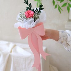 ScentBasket 星辰花單枝玫瑰永生花束, 粉紅色