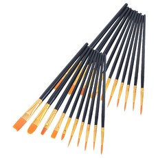 Keublancs 現代水彩壓克力畫筆10件組 黑色, 10種, 2套