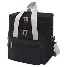 Howsroom 雙層保溫保冷露營軟式保冷袋, 黑色, 1個