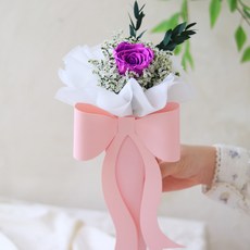 ScentBasket 星辰花單枝玫瑰永生花束, 紫色