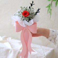 ScentBasket 星辰花單枝玫瑰永生花束, 紅色