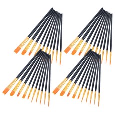 Keublancs 現代水彩壓克力畫筆10件組 黑色, 1.5 x 18 cm, 4套