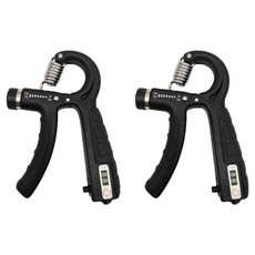 Khohimo 可計數強度可調式握力器 10~100kg 5W0411, 2個, 黑色