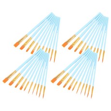 Keublance 現代水彩壓克力畫筆10件組 天空藍, 4套, 10件組