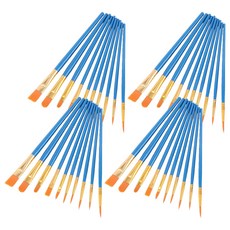 Kblanc 現代水彩壓克力畫筆10件組 珠光藍, 10件, 4套