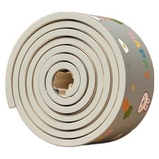 Couselect 軟彈直角兒童防撞條 NBR泡棉保護條/桌角墊, 小兔蘿蔔 灰色, 1捲