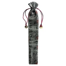문구담 여름 투명 부채 손잡이 만들기 재료 보관 선물 주머니 23cm, 실버 그레이, 1개