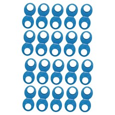 문구담 여름 투명 부채 손잡이 만들기 재료 O자형 손잡이, 블루, 20개