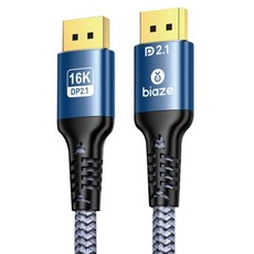 biaze 畢亞茲 DP 2.1版 電競電腦顯示器連接線 hx74, 3m, 藍色, 1條