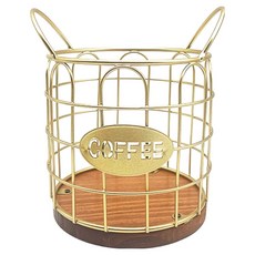 Ttabongoppa 辦公室茶水間多用途咖啡膠囊收納籃 小型 JNHA1944, 1個, 金色