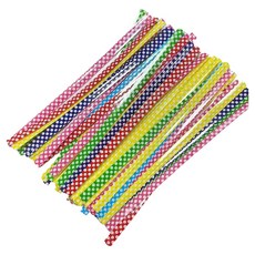 Khohimo 彩色點點圓點圖案紮帶 6種 x 100入組 5W0401 10cm, 1套, 混色