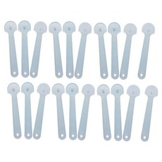 Mungudam 半透明方形孔洞大頭手柄 夏季扇子手柄製作材料, 透明, 20個