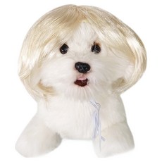 Maison Puppe 寵物派對生日慶祝角色扮演假髮, 1個, 白金色短髮