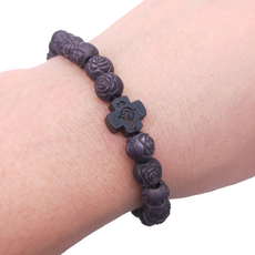 Baide 舒適念珠手鍊, 黑色, 1個