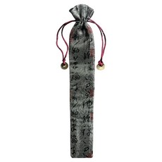 문구담 여름 투명 부채 손잡이 만들기 재료 보관 선물 주머니 35cm, 실버그레이, 1개