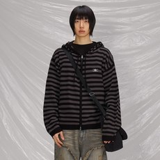 saintpain 男女通用條紋夏季針織拉鍊外套