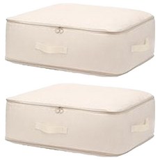 code86 棉被壓縮袋 收納袋 收納箱 米色, 2個, 1入