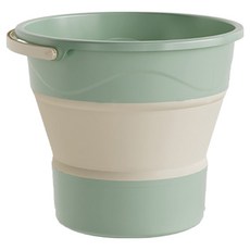 葉子小舖 可折疊便攜水桶, 1個, 綠色