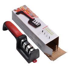 BM Design 多功能磨刀器 3段式 掛鉤型手柄 硬盒包裝, 1個, 混色