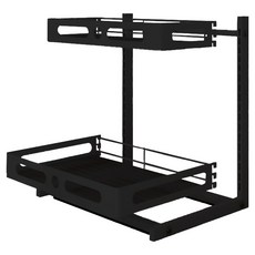 樂居家 廚下雙層抽拉架, 1個, 黑色