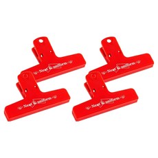 Gold Pang 復古磁鐵夾 紅色, 1入, 4個, 10.2 x 6.4 cm