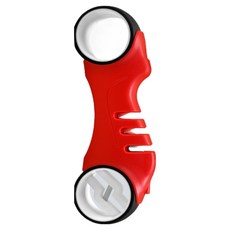 BM Design 時尚圓形手柄磨刀器, 紅色, 1個