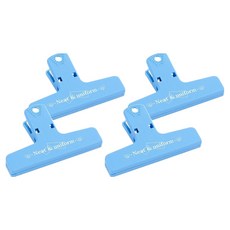 골드팡 復古磁鐵夾 藍色, 1入, 4個, 10.2 x 6.4 cm