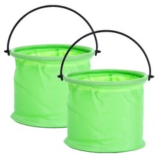 Dodo Living 隔板折疊式美術用水彩水桶 2L 2入, 綠色