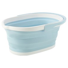 葉子小舖 折疊長方形手提儲水桶 28 x 12.8 x 12cm, 藍色, 1個