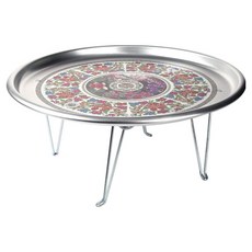 대원 접이식 교자상 양은 밥상 특대 1호, 실버