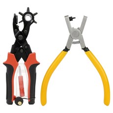 MONACO OLIVE 錶帶包包扣打孔器+高級皮革打孔器組, 1套, 單色（錶帶沖孔機）、紅色（皮革沖孔機）