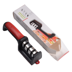 BM Design 多功能磨刀器 3段式掛鉤型手柄 盒裝, 1個, 混合色