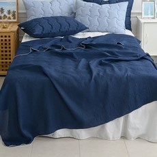 Inyx 泡泡紗抗菌除臭 Sunny 涼爽不黏身薄被, 深海軍藍