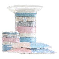 TAILI 太力 免抽氣立體壓縮收納袋可重覆使用 加厚款 特大立體 + 中號立體 x 4個 + 小手捲 x 3個, 1組, 8個