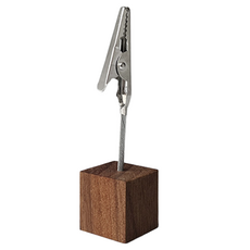 DULU 우드 스퀘어 명함꽂이 월넛브라운 2 x 2 cm, 1개