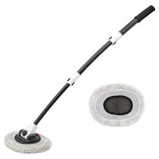 ACEPEED J型雪尼爾材質洗車拖把 + 附加拖布組, 1套, 灰色