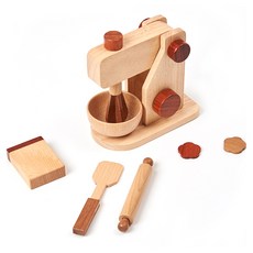 EINBAUM 原木咖啡廳揉麵機扮家家酒套組, 1套, 天然木質