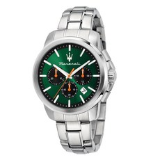 maserati 男士SUCCESSO自動日曆金屬錶帶手錶 R887362104 44mm